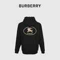Burberry 25FW Back Crest Equestrian Knight Embroidery Double-Zip Hooded Jacket Black